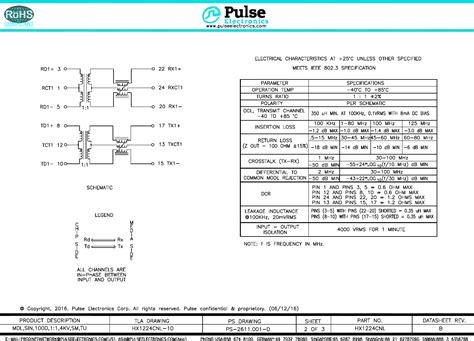 HX1224CNL Drawing Spec Datasheet by Pulse Electronics Network | Digi ...