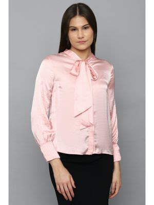 Buy Allen Solly Peach Solid Shirt Online