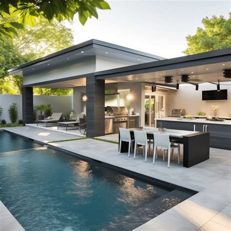 30 Stunning backyard pool and kitchen ideas to copy | Pool house ...