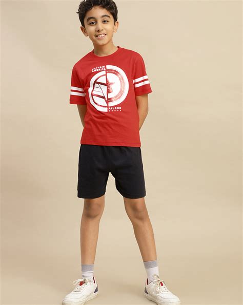 Captain America Printed Regular Fit Tshirt For Boys – Kidsville