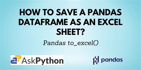 How to Write Multiple Worksheets to Excel File at Once Using Pandas 的图像结果