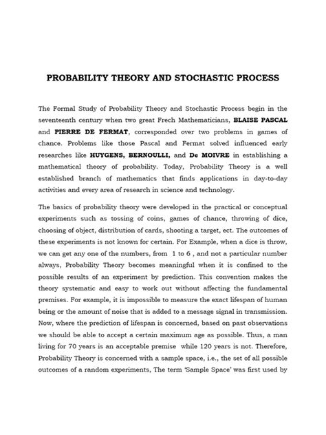 Image result for Probability Stochastic Processes MIT