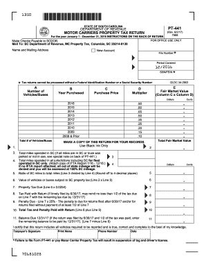 SC PT-441 2017 - Fill out Tax Template Online