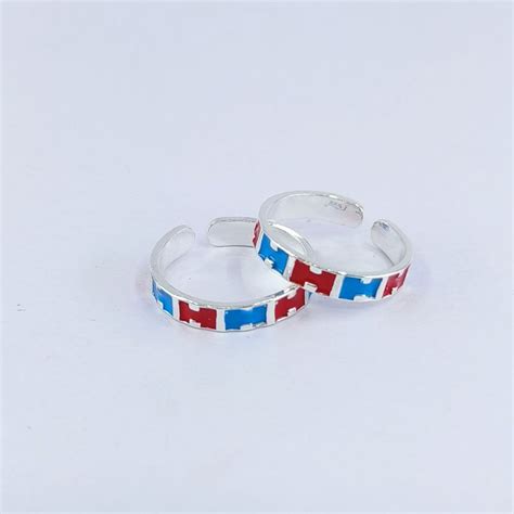 Enamel H Shape Toe Ring Manufacturer, Supplier from Agra