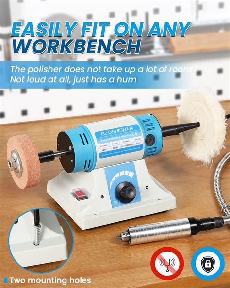 Buy BAOSHISHAN Jewelry Polisher, Bench Buffer Polishing Machine with ...
