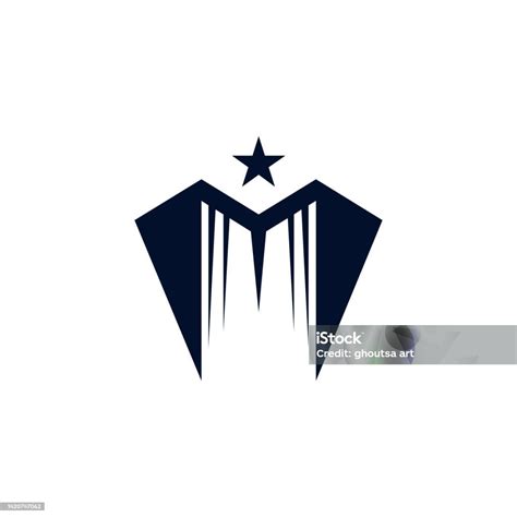 Letter M Building Star Symbol Icon Stock Illustration - Download Image Now - Abstract, Apartment ...