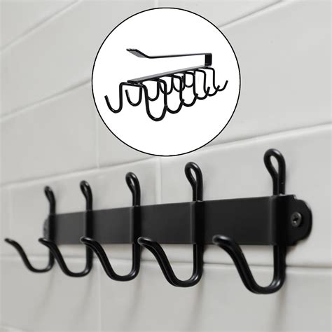 Double-row Metal Cupholder Rack Multi-purpose Iron Hanger With 6 Hooks ...