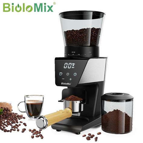 Biolomix Conical Burr Coffee Grinder with Digital Timer Display ...