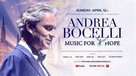 How to watch Andrea Bocelli: Music for Hope Easter concert online ...