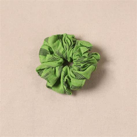 Green Handmade Rubber Band/Scarf Scrunchie