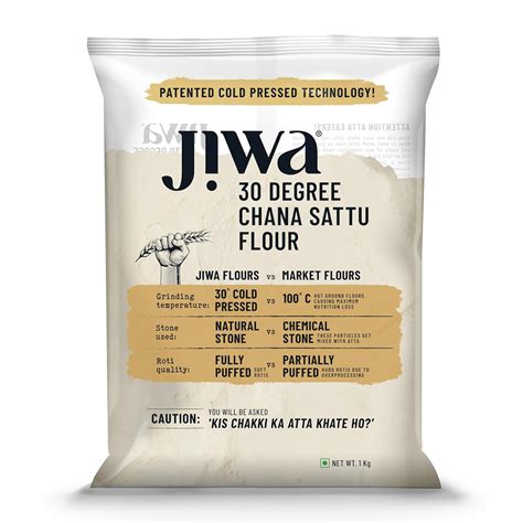 JIWA healthy by nature 30 Degree Chana Sattu Flour/Atta| Patented Cold ...