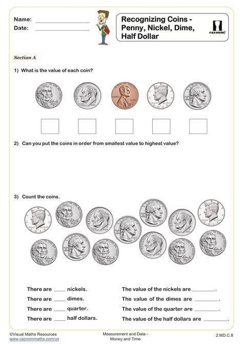 Naming Coins Worksheet Money At The Stores Worksheet