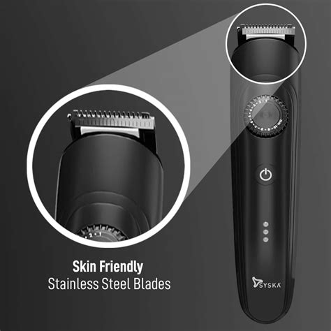 Buy SYSKA HT900 RUNTIME: 120 MIN TRIMMER FOR MEN (BLACK) Online & Get ...