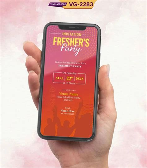 Freshers Party Invitation | Digital College Event Welcome E-Invite | V ...