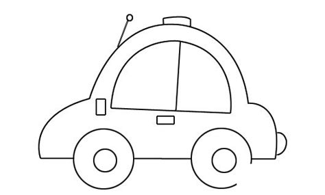 关于几种汽车的简笔画图片教程分享素描清晰版-儿童简笔画大全