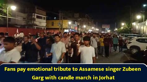 Fans pay emotional tribute to Assamese singer Zubeen Garg with candle ...
