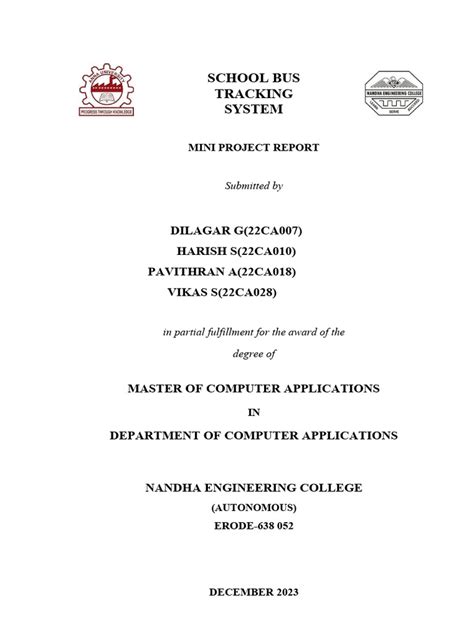 Image result for Micro Project First Page