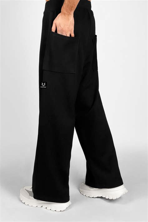Warewolf Essential Oversized Sweatpants Black | Premium Scuba Fabric