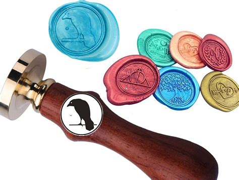 Buy Kooer Crow Wax Seal Stamp Raven Sealing Wax Stamp Crow Wax Stamp ...