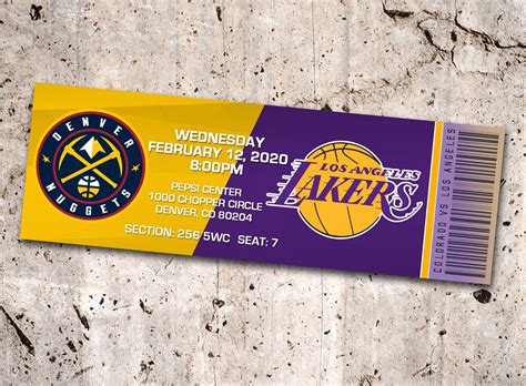 Collectible Movie/theater Tickets - Etsy | Sports ticket design, Nba ...