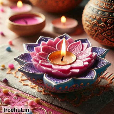 Images of single diya close up as a design element, Diwali Decoration Ideas
