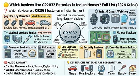 Which Devices Use CR2032 Batteries in Indian Homes? Full List (2026 Gu ...