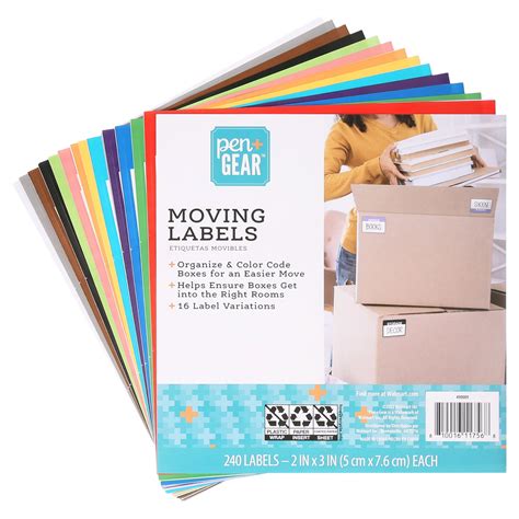 Buy PenGear Moving Labels, 16 Room Variations, 2 in x 3 in Labels, 240 ...