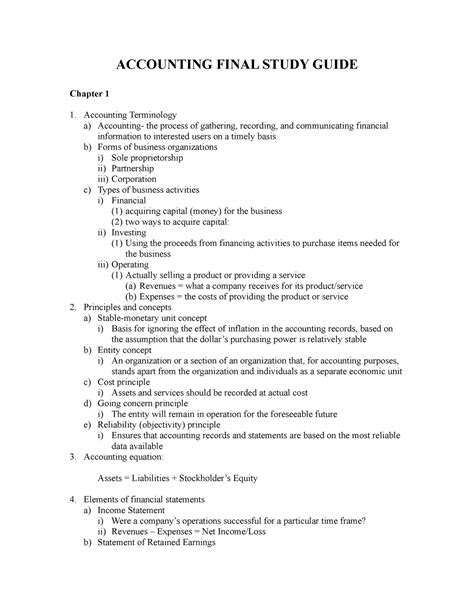 Accounting Study Guide 的图像结果
