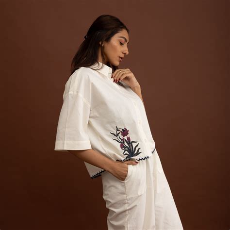 Ivory Embroidered Coord – Nadi Clothing