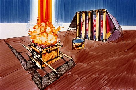 The altar also housed the fire. The fire in the first altar, made by ...