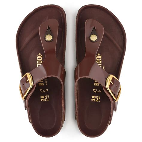 Buy Brown Gizeh Big Buckle Natural Leather Patent Online in India ...