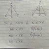 in triangle ABC and XYZ AB =YZ and median AD =median XE prove that ...