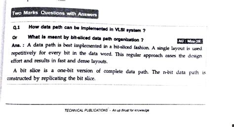 VLSI UNIT-4, 5 TWO Marks - Two Marks Questions withn Answers Or ...