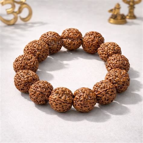 Natural 5 Mukhi Rudraksha Bracelet | Energized Rudraksha for Peace, He ...