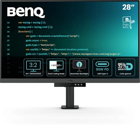 BenQ RD280UA 28.2 4K+ 3840x2560 3:2 Special Ratio Programming Monitor ...