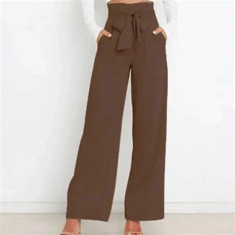 Tie-up Hight Waist Wide Pants – Verostyle