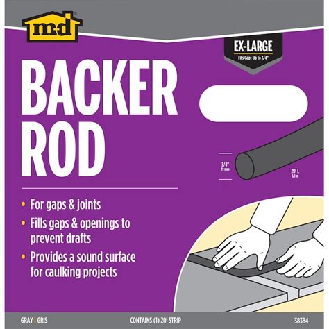 M-D 0.75-in x 20-ft Closed cell Backer Rod, Gray in the Backer Rods ...