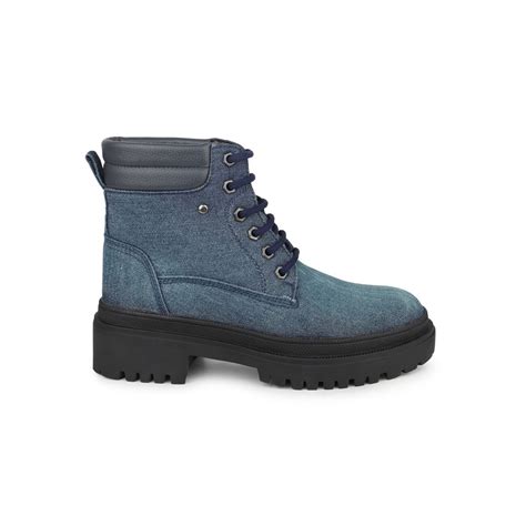 Buy Inc.5 Women Navy Blue Casual Mid-Top Block Casual Boots Online