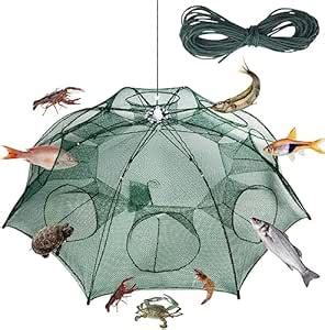 Buy Hetkrishi Light 8 Side Bait Fishing Trap Net Angling Outdoor ...