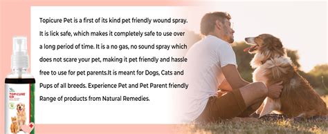 Natural Remedies Topicure Pet Wound Healing Spray, Lick Safe, Non ...