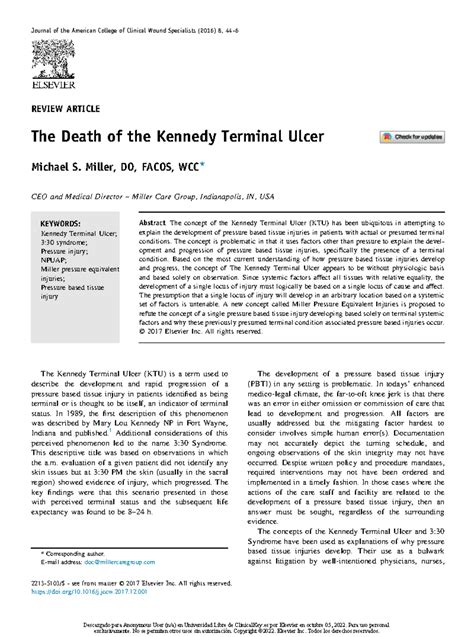 Kennedy Terminal Ulcer Prognosis at Jack Drake blog