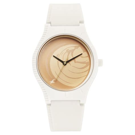 Fastrack Tees Quartz Analog Beige Dial Silicone Strap Watch for Girls