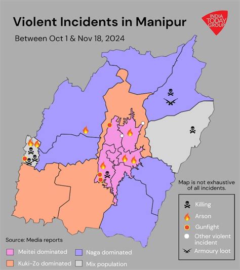 Map: What the recent spurt of Manipur violence looks like - India Today