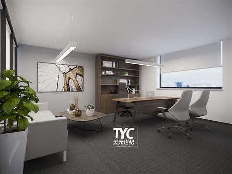 简约风格办公室装修设计案例效果图_岚禾办公空间设计
