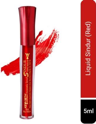 KEYA SETH AROMATHERAPY Aromatic 100% Natural Liquid Sindoor Red with ...