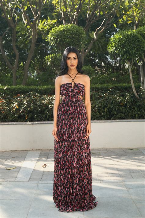 FLORAL PLEATED MAXI MESH DRESS – shop and yours