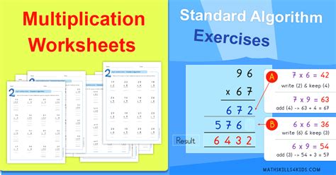 Image result for Standard Algorithm Multiplication Cheat Sheet