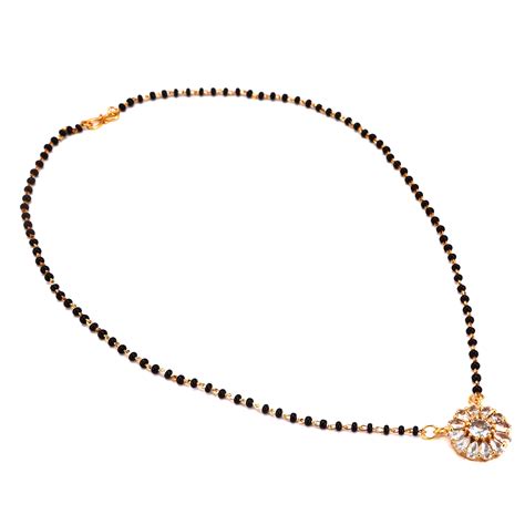 White Stone Studded Mangalsutra (16 Inch)