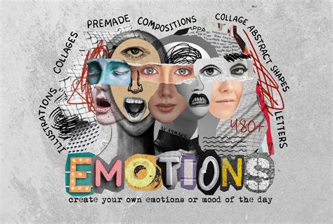Emotions. Collage & Illustrations | Graphic Objects ~ Creative Market