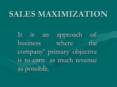 Image result for Sales Revenue Maximisation